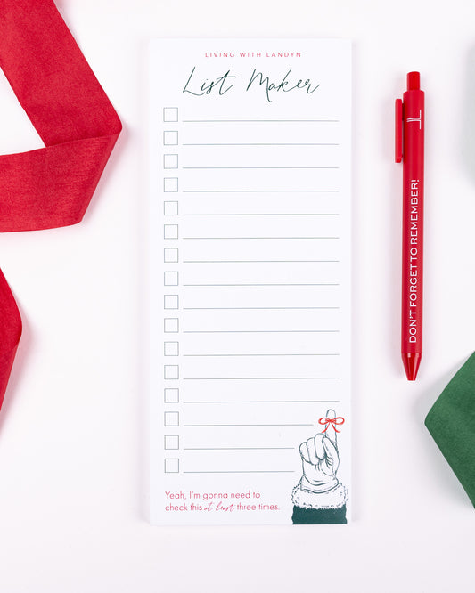 list maker notepad and pen gift set PREORDER